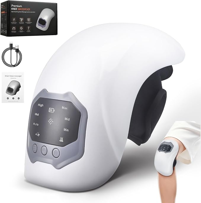 🦵 ThermaKnee™ | 🔥 Masajeador de Rodilla 3 en 1 con Calor, Luz Roja y Vibración ✨