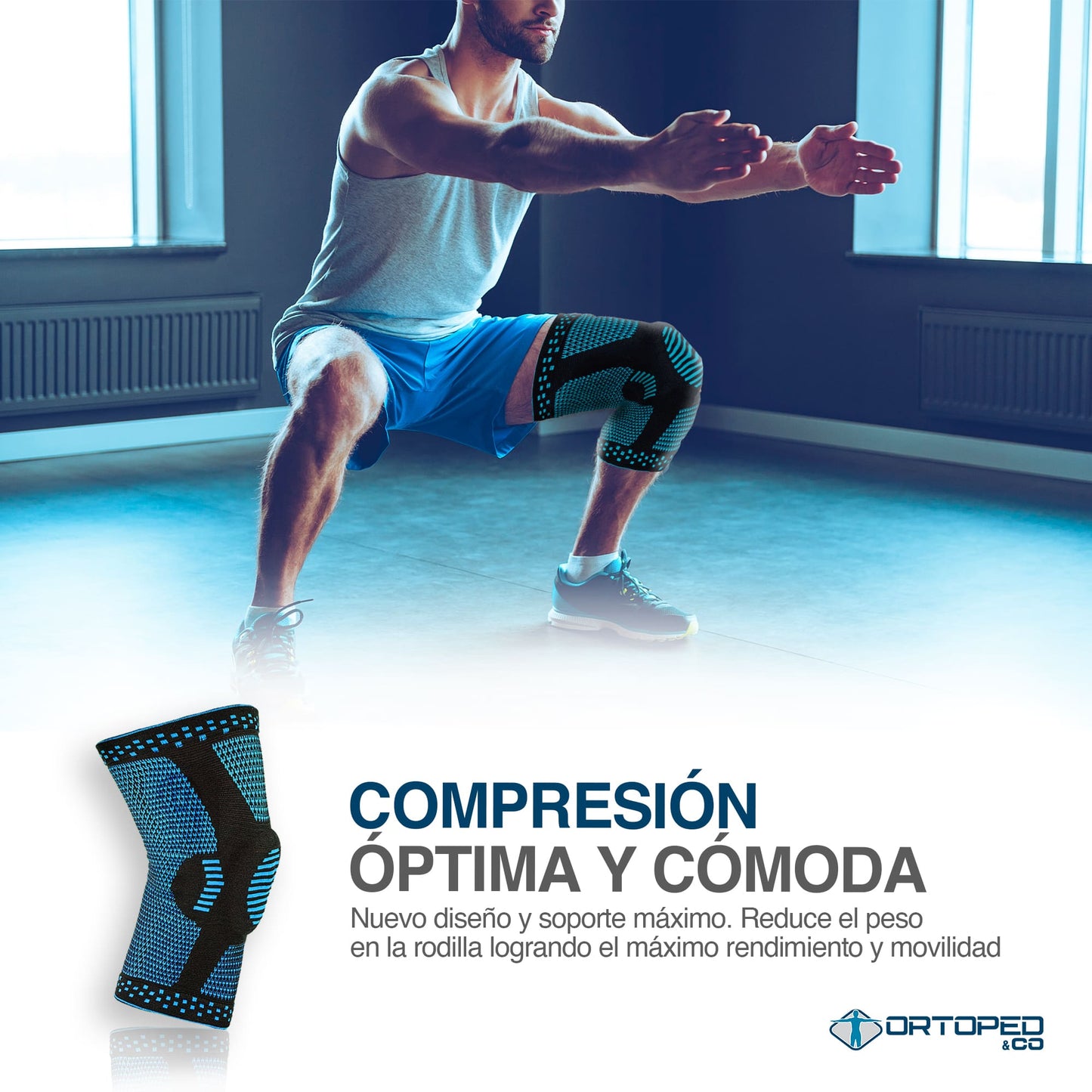 🔥 Rodillera de Compresión Profesional con Gel en la Rótula 🛡️ y Estabilizadores Laterales de Resorte 🌀 | ¡Paga 1 y Llévate 2! 🎁