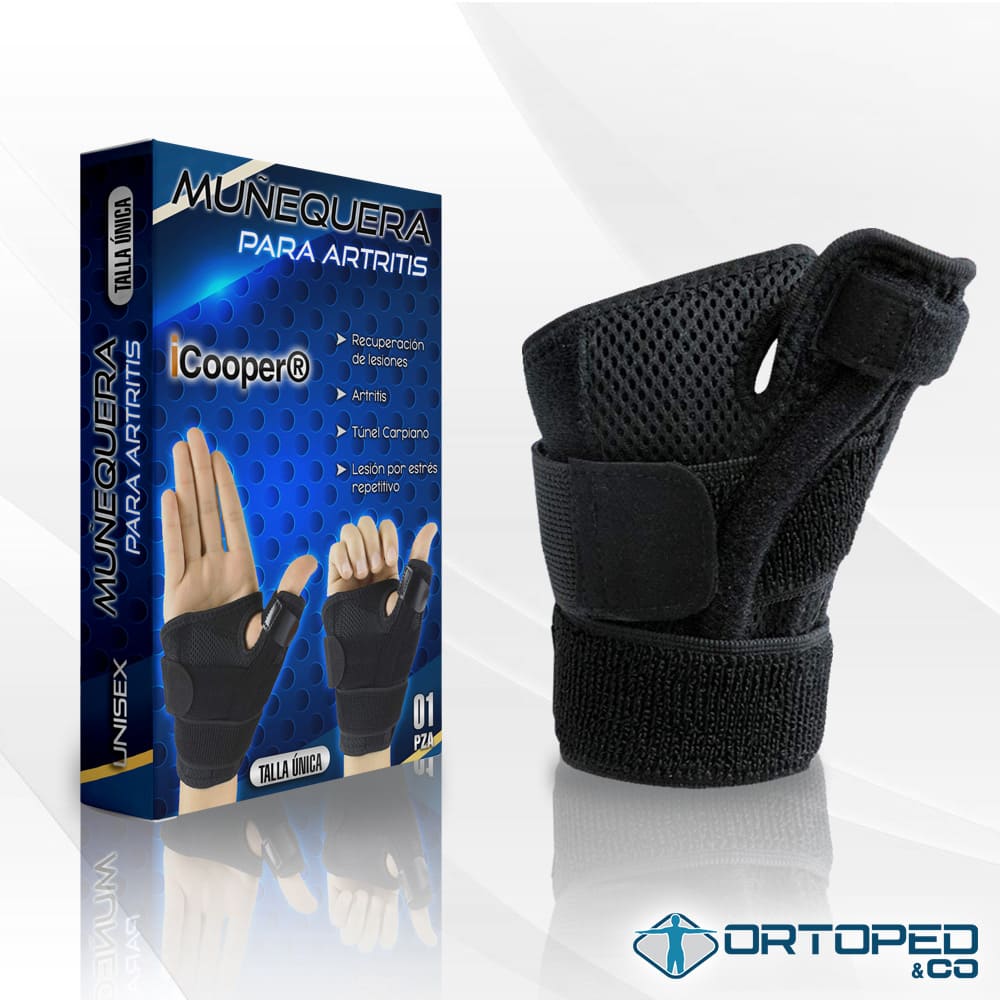 Muñequera de Compresión con Soporte de Pulgar para Artritis, Túnel Carpiano y Tendinitis ( Compra 1 y Lleva 2 )