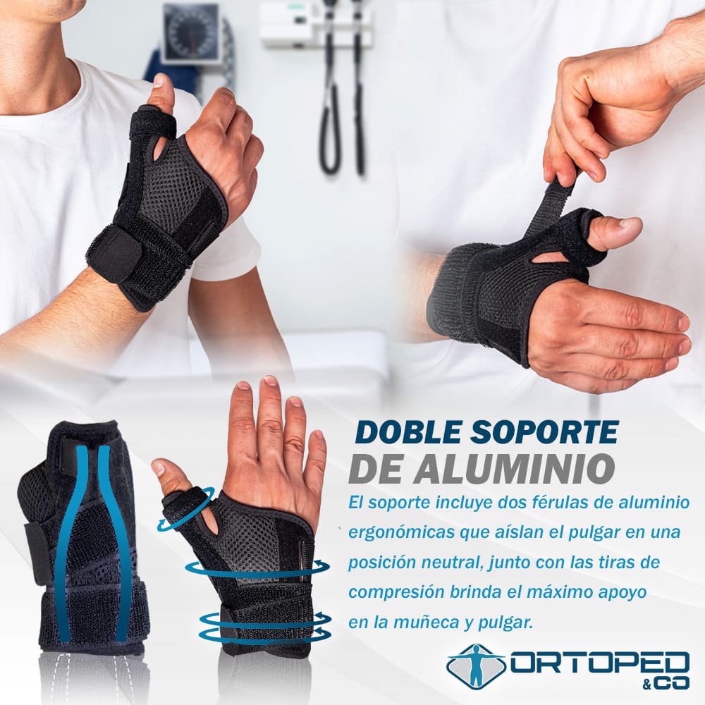 Muñequera de Compresión con Soporte de Pulgar para Artritis, Túnel Carpiano y Tendinitis ( Compra 1 y Lleva 2 )