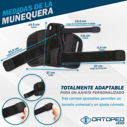 Muñequera de Compresión con Soporte de Pulgar para Artritis, Túnel Carpiano y Tendinitis ( Compra 1 y Lleva 2 )